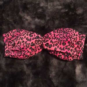 Victoria secret animal print strapless bikini top